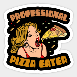 Professional Pizza Eater Pop Art Sticker